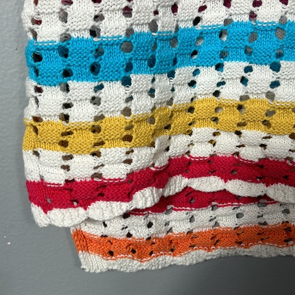 Knit Colorful Knit Top open back loose fit - Picture 3 of 8